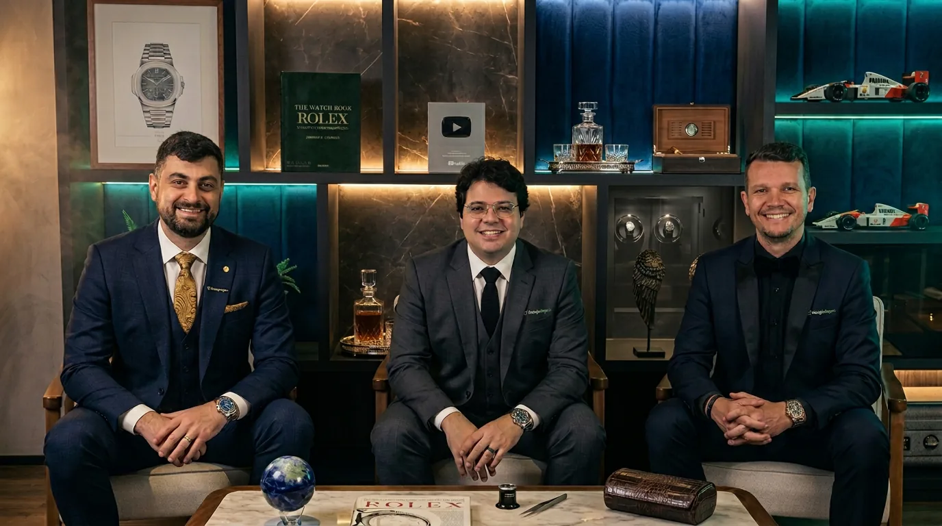 Rafael, Nilo e Léo — 5+ anos no mercado de alta relojoaria no Brasil