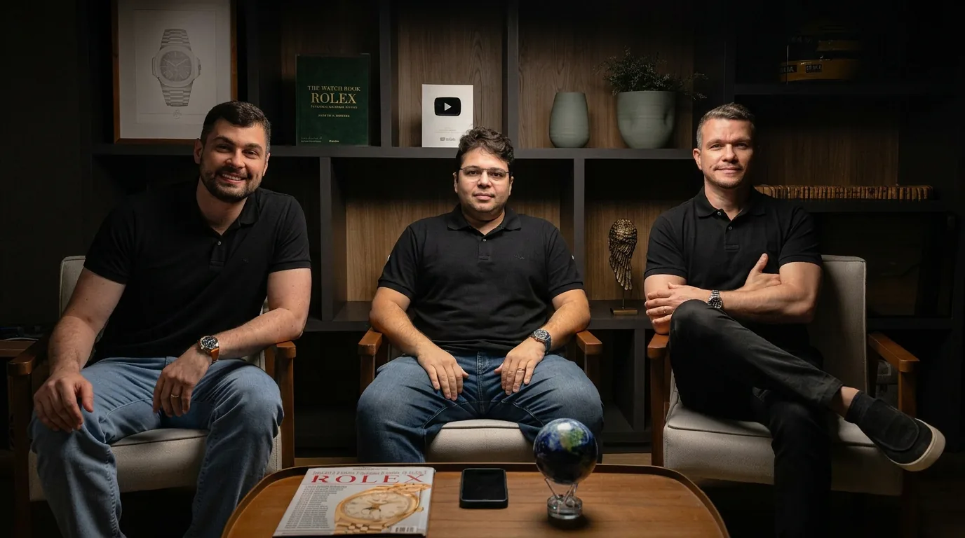 Rafael, Nilo e Léo — 5+ anos no mercado de alta relojoaria no Brasil